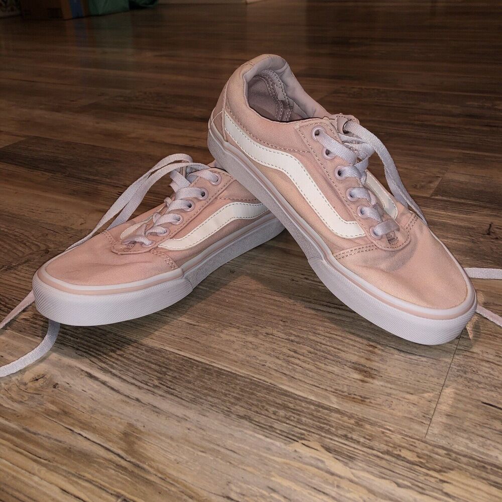 Vans Women's Sneakers in Light Pink and White